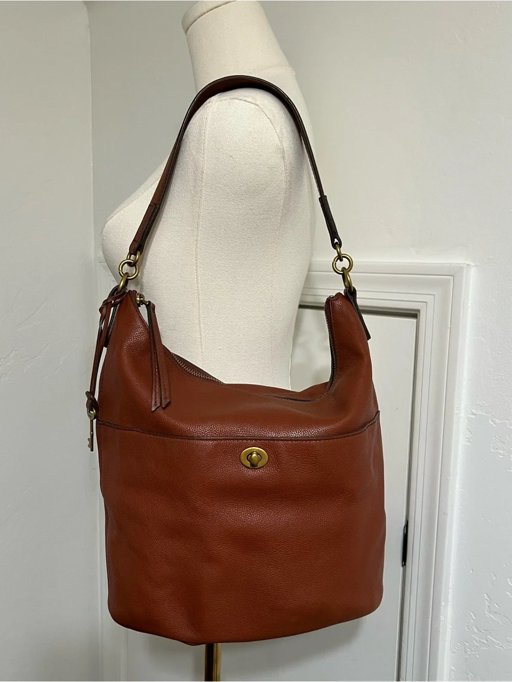 Fossil Talulla Hobo Bag Brandy Leather